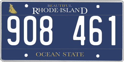 RI license plate 908461