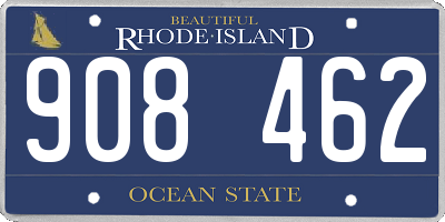 RI license plate 908462
