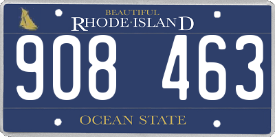 RI license plate 908463