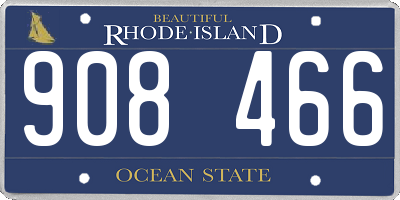 RI license plate 908466