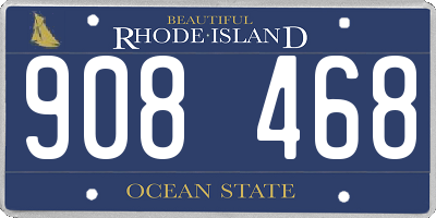 RI license plate 908468