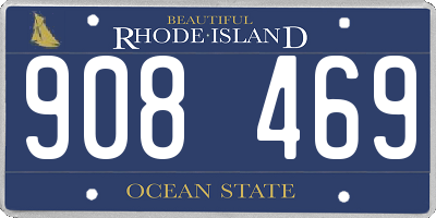 RI license plate 908469