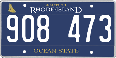 RI license plate 908473