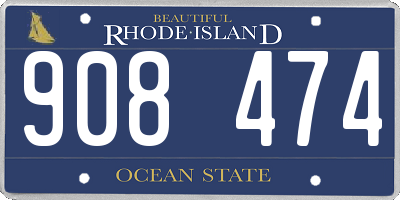 RI license plate 908474