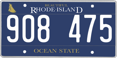 RI license plate 908475