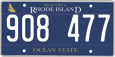 RI license plate 908477