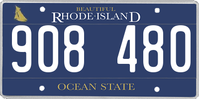 RI license plate 908480