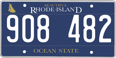RI license plate 908482