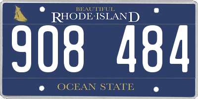 RI license plate 908484