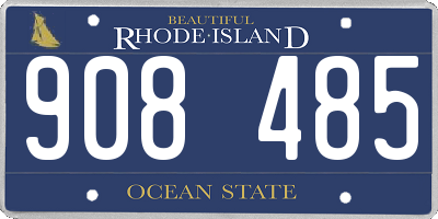 RI license plate 908485
