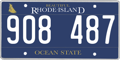 RI license plate 908487