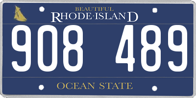 RI license plate 908489