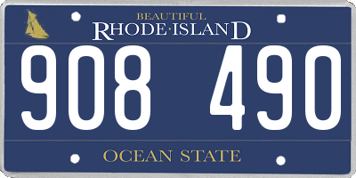 RI license plate 908490