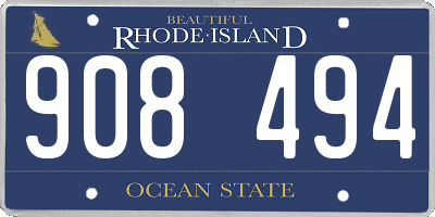 RI license plate 908494