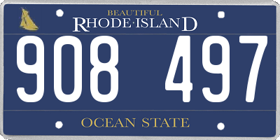 RI license plate 908497