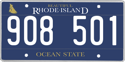 RI license plate 908501