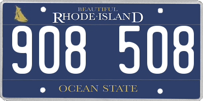 RI license plate 908508