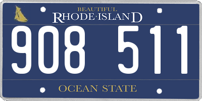 RI license plate 908511