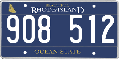 RI license plate 908512