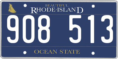 RI license plate 908513