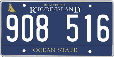 RI license plate 908516