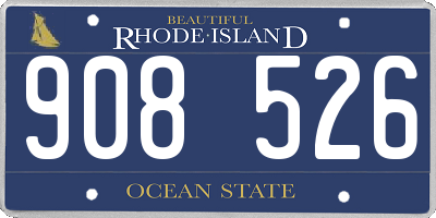 RI license plate 908526