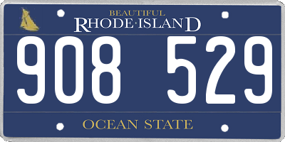 RI license plate 908529
