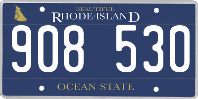 RI license plate 908530