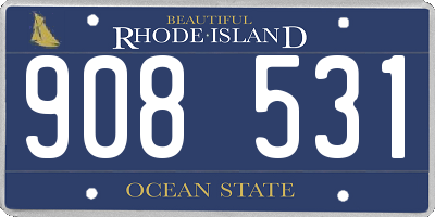 RI license plate 908531