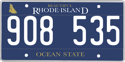 RI license plate 908535