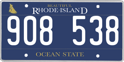 RI license plate 908538