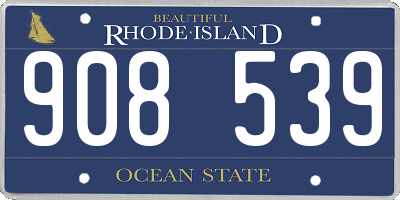 RI license plate 908539