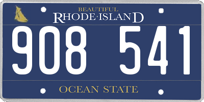 RI license plate 908541