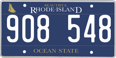 RI license plate 908548