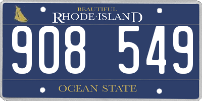 RI license plate 908549