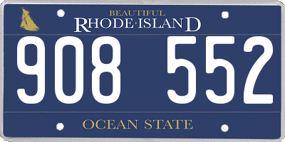 RI license plate 908552