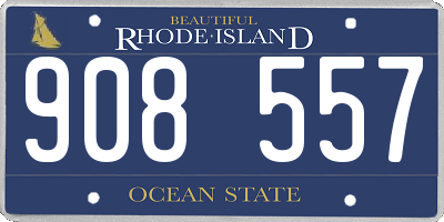 RI license plate 908557