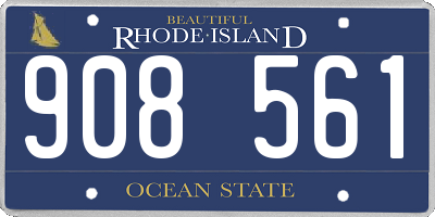 RI license plate 908561