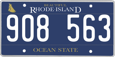 RI license plate 908563