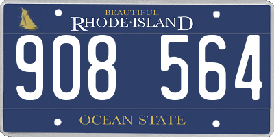 RI license plate 908564