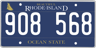 RI license plate 908568