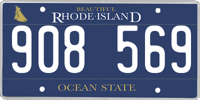 RI license plate 908569