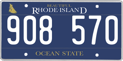 RI license plate 908570