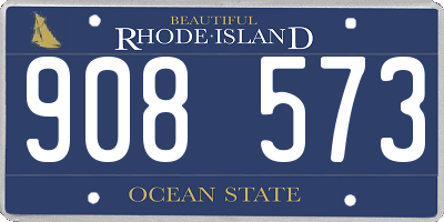 RI license plate 908573