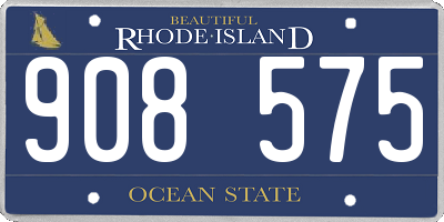 RI license plate 908575