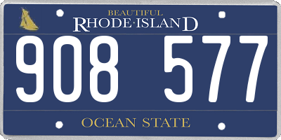 RI license plate 908577
