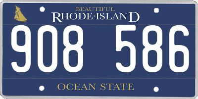 RI license plate 908586