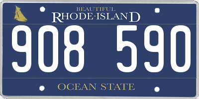 RI license plate 908590