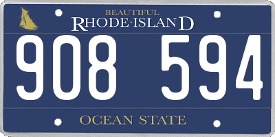 RI license plate 908594