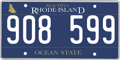 RI license plate 908599